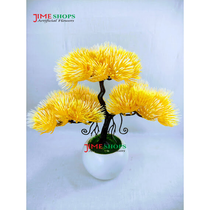 Picture of Artificial Bonsai Tree (35Cm Long+Wide) In Plastic Pot For Office, Home, Reading Table Decoration - Home Decoration Item - Home Decoration Item - artificial flower (Bonsai 8)