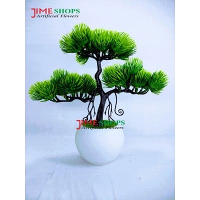 Picture of Artificial Bonsai Tree (35Cm Long+Wide) In Plastic Pot For Office, Home, Reading Table Decoration - Home Decoration Item - Home Decoration Item - artificial flower (Bonsai 3)
