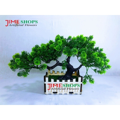 Picture of Artificial Bonsai Tree (35Cm Long+Wide) In Plastic Pot For Office, Home, Reading Table Decoration - Home Decoration Item - Home Decoration Item - artificial flower (Bonsai 11)