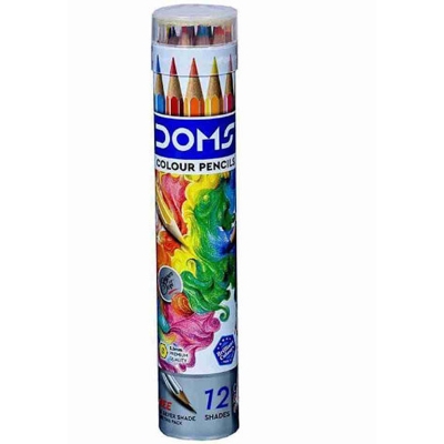 Picture of Doms 12 & 24 Shades Super Soft Color Pencils Round Tin Box | Smooth Color Application | For Blending (Multicolor)