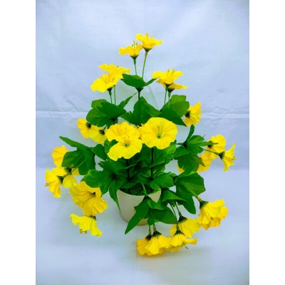 Picture of Jumko Joba Artificial Flower & Plant In Plastic Vases (30 Cm Long) - Home Decoration Item (Yellow)