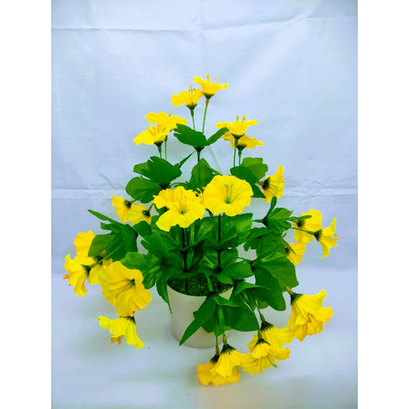 Picture of Jumko Joba Artificial Flower & Plant In Plastic Vases (30 Cm Long) - Home Decoration Item (Yellow)