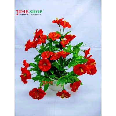 Picture of Jumko Joba Artificial Flower & Plant In Plastic Vases (30 Cm Long) - Home Decoration Item (Red)