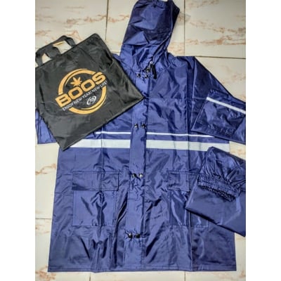 Picture of BOOS Rain Coats for Men Waterproof Jacket and Pant with Bag, Biker Raincoat (BOOS Blue,Int:XXL)
