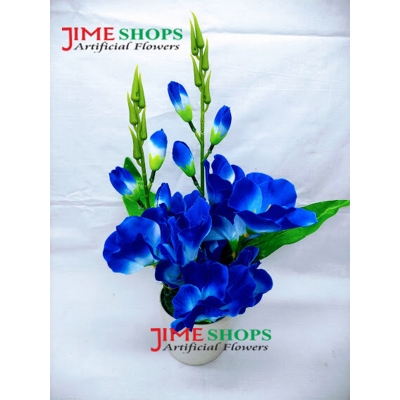 Picture of Artificial gladiolus flower 11 inc long table tob for home or office decoration, jime shops flower collection, nokol full, fake flower (Blue)