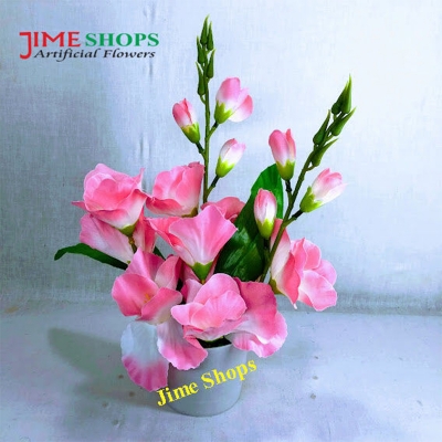 Picture of Artificial gladiolus flower 11 inc long table tob for home or office decoration, jime shops flower collection, nokol full, fake flower (Red)