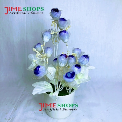 Picture of Artificial Small Sunflowers & plant in plastic vases --25 cm - Home Decoration Item (MTT 18)