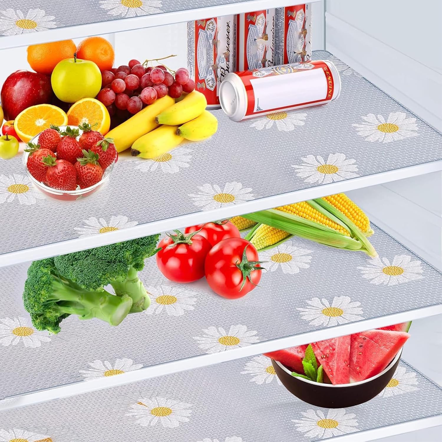 Picture of Washable Waterproof Refrigerator & Drawer Mats 2 Pcs Combo (Printed)