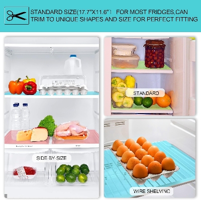 Picture of Washable Waterproof Refrigerator & Drawer Mats 2 Pcs Combo ( Multicolour)