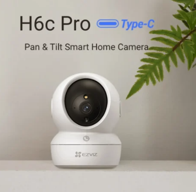 Picture of Ezviz H6c Pro Type-C 2mp1080P(1y warranty-360 Degree) Pan & Tilt Smart Home Camera -White(512GB)