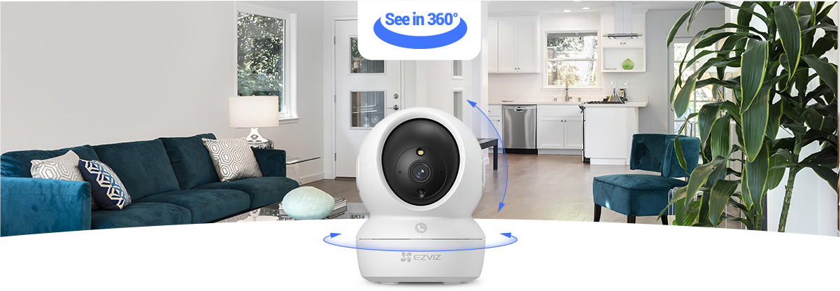 Picture of Ezviz H6c Pro Type-C 2mp1080P(1y warranty-360 Degree) Pan & Tilt Smart Home Camera -White(512GB)