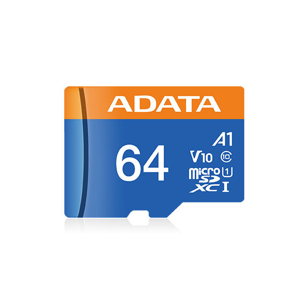 Picture of Adata 64GB Micro SD - Fast and Longible - Class-10 Adapter Bus Type UHS-I DIMENSION - Compact and Fast Storage Solution