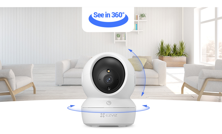Picture of EZVIZ Indoor Hi Security 2K 1y warranty Smart color night 33fit,360 Degree,two way privacy protection,Motion Detection,Human shape & Loud Noise Detection,Sleep & Patrol mode Up to 512Gb  Type-C 3mega pixel 2K WIFI Smart Camera -White