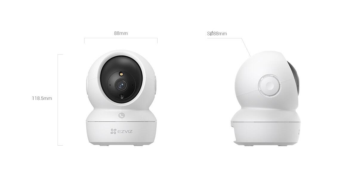 Picture of EZVIZ Indoor Hi Security 2K 1y warranty Smart color night 33fit,360 Degree,two way privacy protection,Motion Detection,Human shape & Loud Noise Detection,Sleep & Patrol mode Up to 512Gb  Type-C 3mega pixel 2K WIFI Smart Camera -White