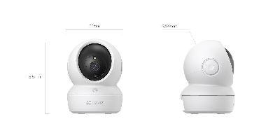 Picture of EZVIZ Indoor Hi Security 2K 1y warranty Smart color night 33fit,360 Degree,two way privacy protection,Motion Detection,Human shape & Loud Noise Detection,Sleep & Patrol mode Up to 512Gb  Type-C 3mega pixel 2K WIFI Smart Camera -White