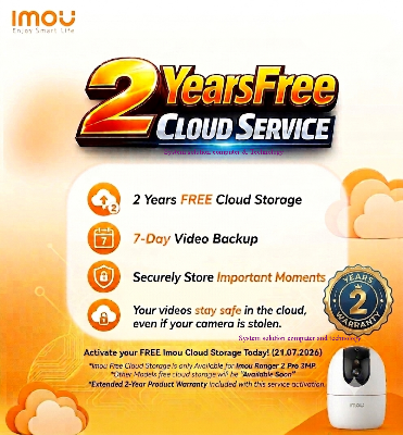 Picture of imou Ranger 2 Pro 360° Coverage 2K 3MP(Last 7days 10year free cloud per 12sec motion view. video/with AI Human Detection and Privacy Mode) WiFi 2K 3MP indoor security camera.-White