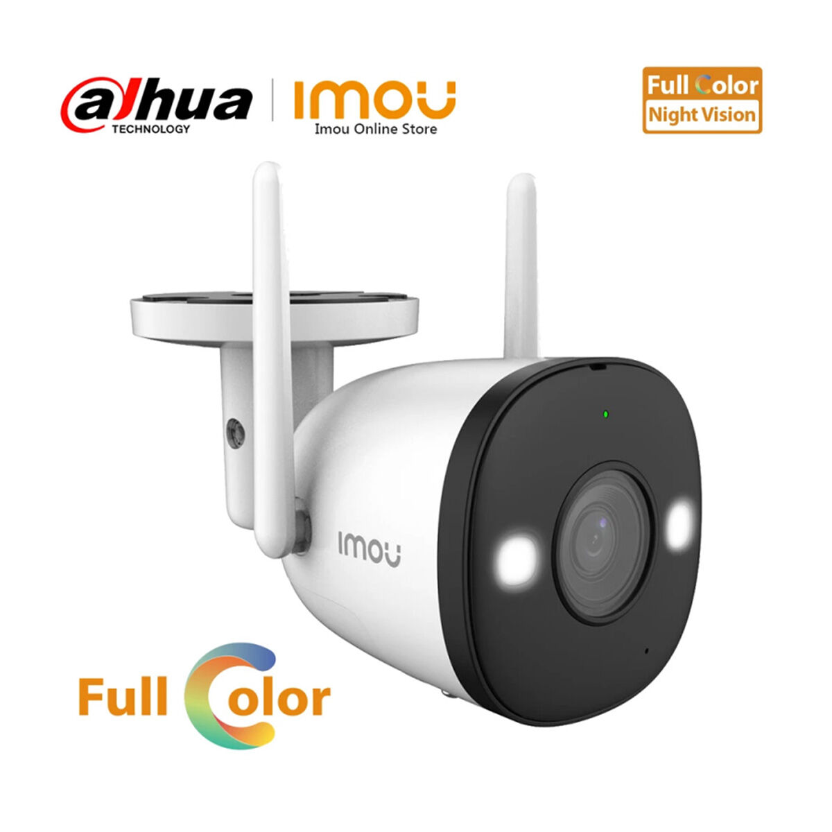 Picture of imou  IP67 Weatherproof 2e(smart color night 98fit distance,dual antina,mic) 2mp outdoor wi-fi camera Infrared Mode -White(256GB)