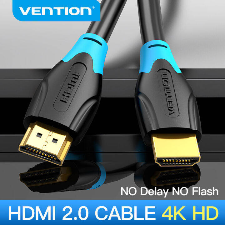 Picture of Vention Flat 2M (Black 4k, Ultral High Speed Male to Male HDMI) HDMI Cable-Black