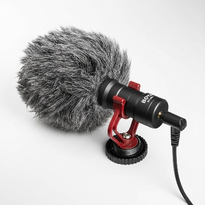 Picture of BOYA BY-MM1 Battery Free On Camera Shotgun Microphone for iPhone Android DSLR with 1 Year Warranty-Black