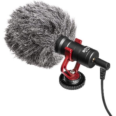 Picture of BOYA BY-MM1 Battery Free On Camera Shotgun Microphone for iPhone Android DSLR with 1 Year Warranty-Black