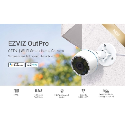 Picture of Ezviz CS-C3TN Color Night Vision1080P H265 Video technology waterproof Smart Wi-fi Camera -White(256GB)
