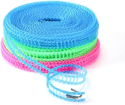 Picture of Portable Windproof Clothesline Non-slip Washing Clothes Line Rope- 5M ( Multicolor )