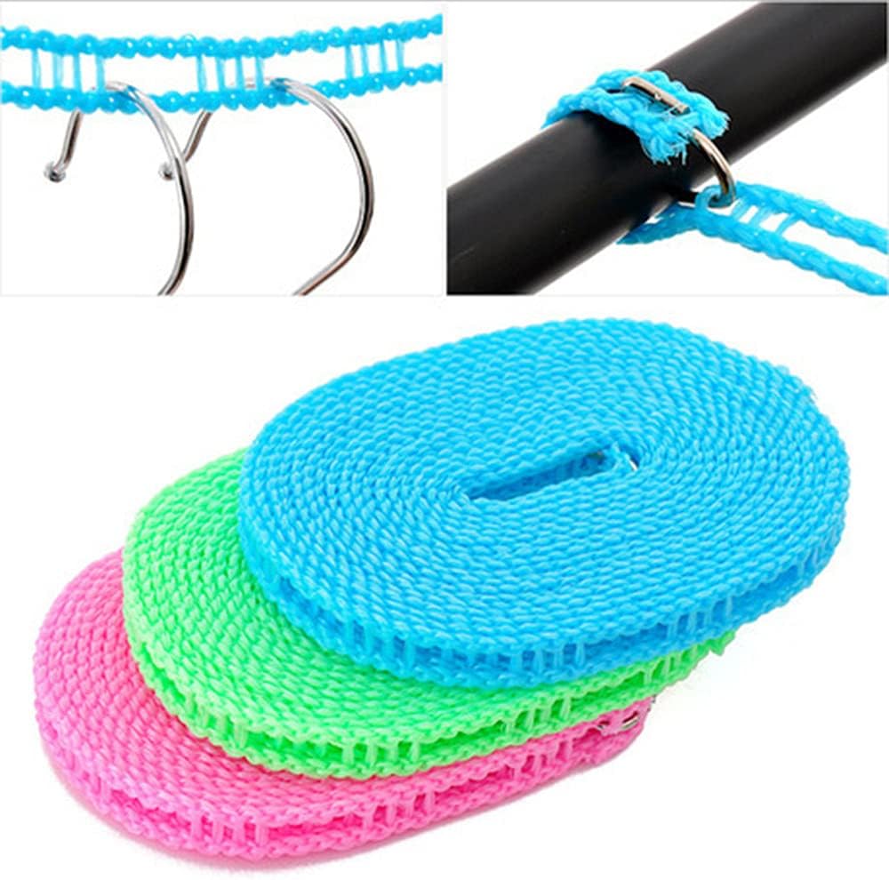 Picture of Portable Windproof Clothesline Non-slip Washing Clothes Line Rope- 5M ( Multicolor )