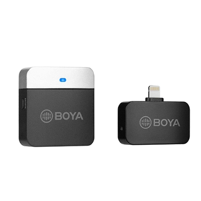 Picture of BOYA BY-M1LV-D 2.4GHz Wireless Microphone for IOS-Black
