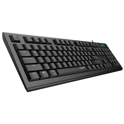 Picture of Rapoo NK1800 ( 1 Year Official Warranty) USB Optical with Bangla Black Keyboard-Black