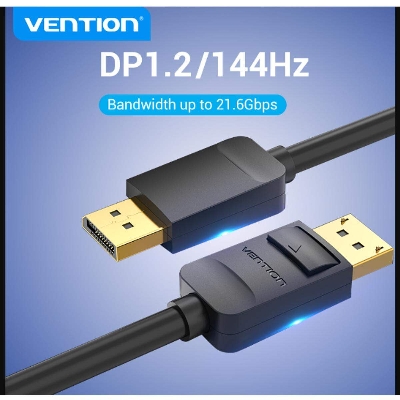 Picture of VENTION HAC DisplayPort Cable, DP to DP Cable, 4K 60Hz Supported, 3D format dual video, 21.6Gbps Bandwidth-Black