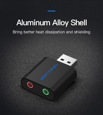 Picture of Vention VAB-S17-B  ( 1 Year Official Warranty) USB External Sound Card