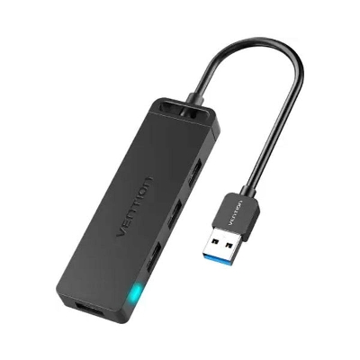 Picture of VENTION CHLBF 4-Port 1M Black ( 1 Year Warranty) With Power Supply   USB 3.0 Hub-Black