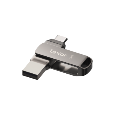 Picture of Lexar Jump Drive Dual Drive D400 3.2 64GB USB+Type C OTG Flash Drive-Silver