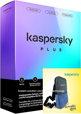 Picture of Kaspersky Plus 3-User-1-year-2 Password private Vaults  Advanced Internet Security Software with free Beg