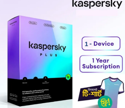 Picture of Kaspersky Plus 1-User-1-year-1 Private password vault (android & pc multidevice)Advanced Internet Security Software with Free T-Shirt