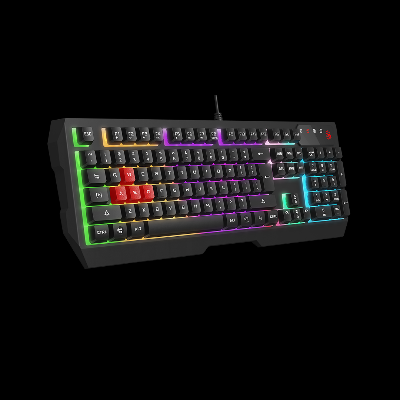 Picture of A4TECH Bloody B135N Backlit Wired Black GRADE NEON Effects Illuminate RGB Gaming Keyboard