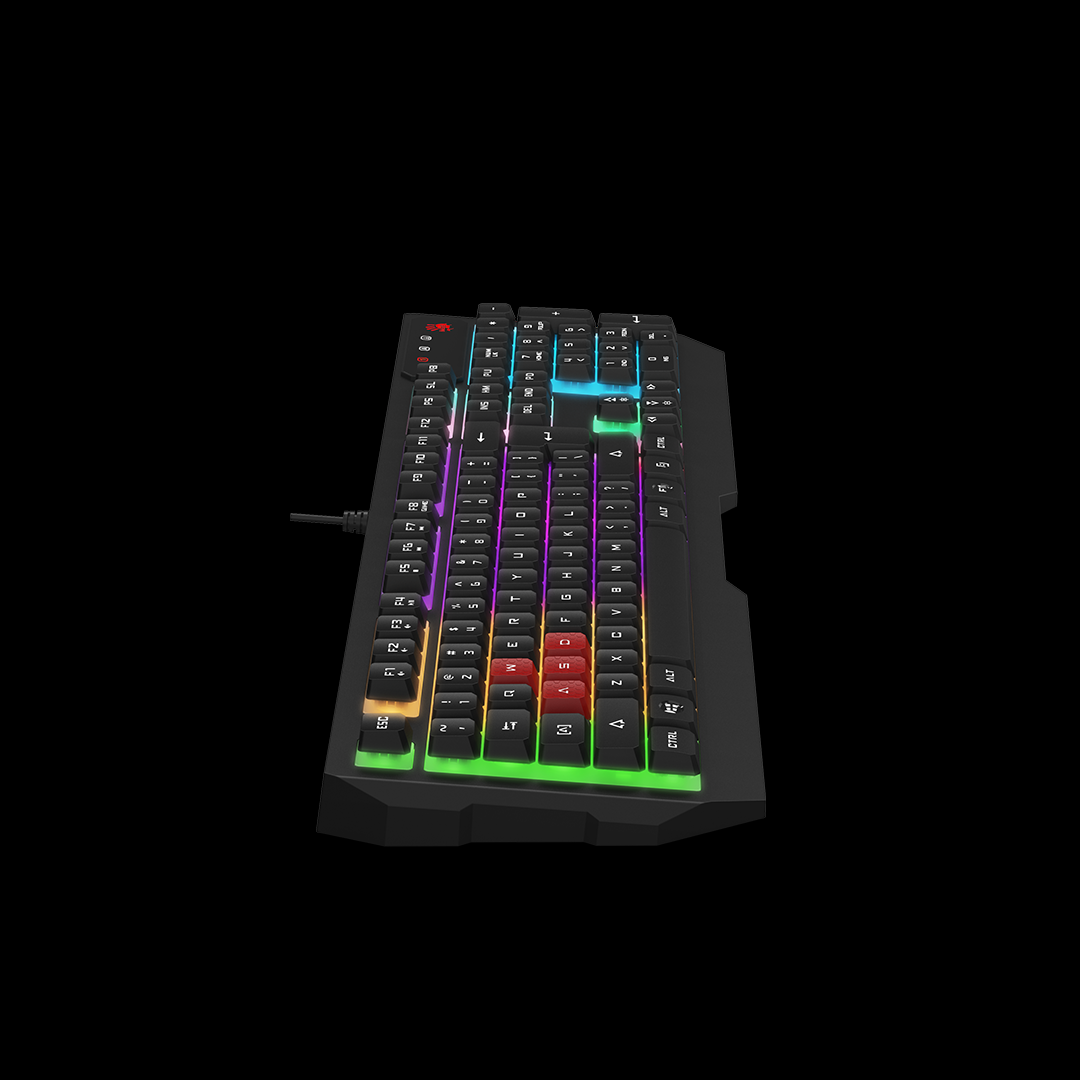 Picture of A4TECH Bloody B135N Backlit Wired Black GRADE NEON Effects Illuminate RGB Gaming Keyboard