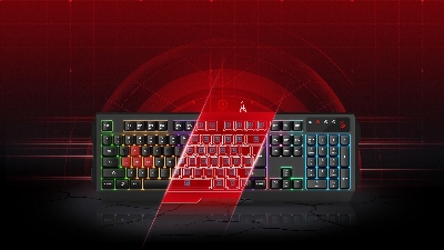 Picture of A4TECH Bloody B135N Backlit Wired Black GRADE NEON Effects Illuminate RGB Gaming Keyboard