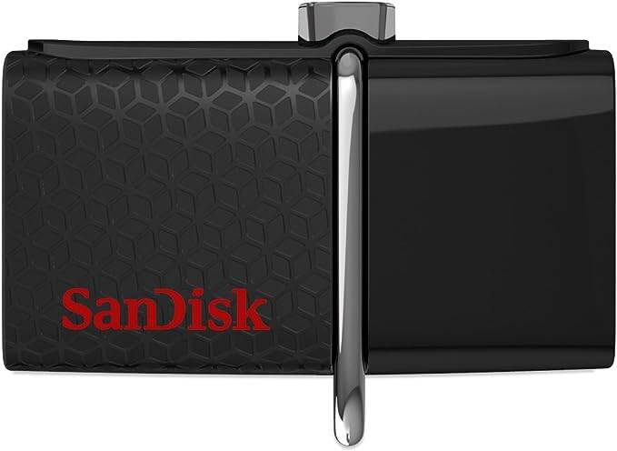 Picture of SanDisk 128GB (SDDD2-128G-GAM46)Ultra Dual Drive 3.0 for Android Devices and Computers (5Y. Official War) Micro USB, USB 3.0 Pen/Flash Drive-Black