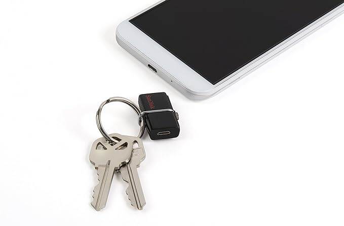 Picture of SanDisk 128GB (SDDD2-128G-GAM46)Ultra Dual Drive 3.0 for Android Devices and Computers (5Y. Official War) Micro USB, USB 3.0 Pen/Flash Drive-Black