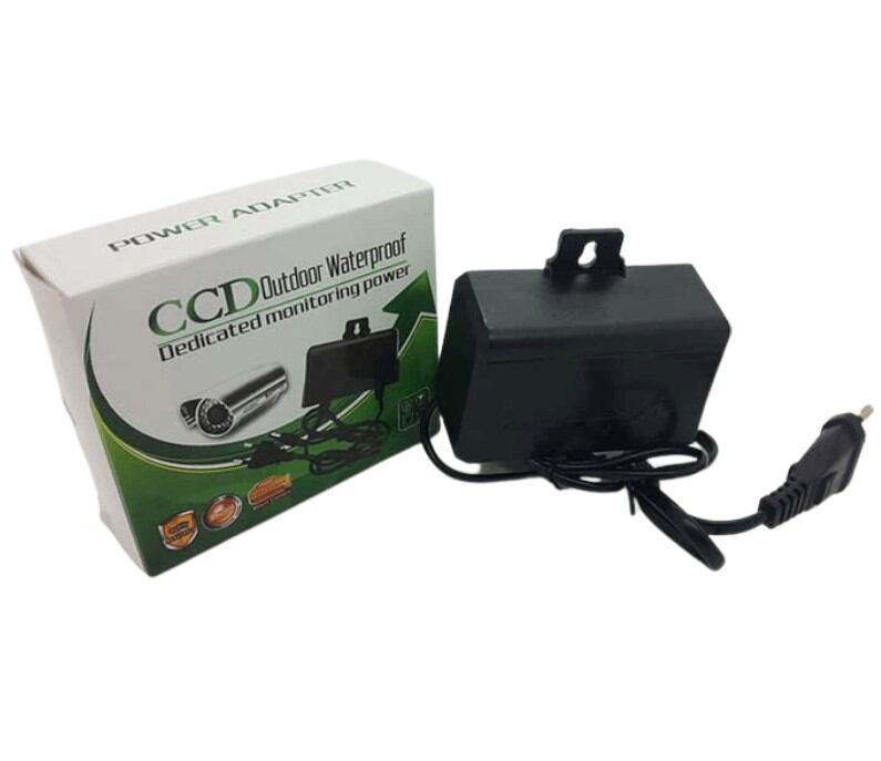 Picture of CCTV Outdoor 12V 2A Waterproof Dedicated Monitoring AC/DC Power Adapter-Black