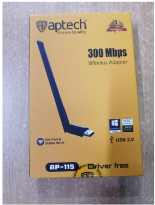 Picture of Aptech Ensure Quality 300MBPS(1year warranty) Mini Wireless N USB Adapter-Black