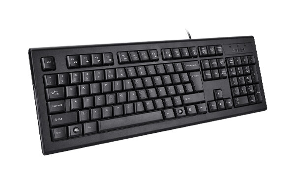 Picture of A4tech KRS-82 USB Wired Keyboard - Bangla Layout - FN Multimedia Key - Comfort Roundedge Keycaps - USB - For PC/Laptop - Black
