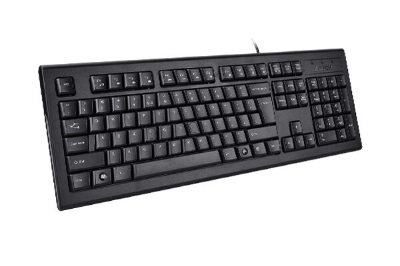 Picture of A4tech KRS-82 USB Wired Keyboard - Bangla Layout - FN Multimedia Key - Comfort Roundedge Keycaps - USB - For PC/Laptop - Black