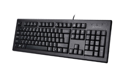 Picture of A4tech KRS-82 USB Wired Keyboard - Bangla Layout - FN Multimedia Key - Comfort Roundedge Keycaps - USB - For PC/Laptop - Black