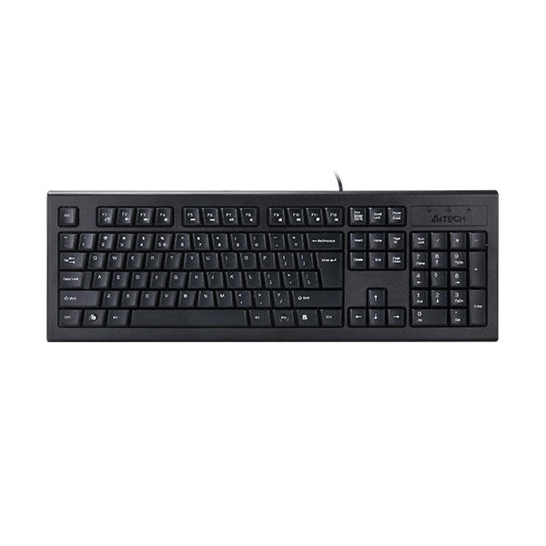 Picture of A4tech KRS-82 USB Wired Keyboard - Bangla Layout - FN Multimedia Key - Comfort Roundedge Keycaps - USB - For PC/Laptop - Black