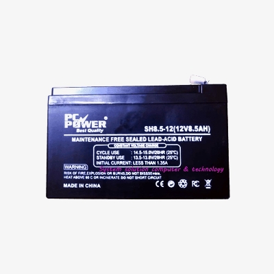 Picture of PC POWER 12V 8.5AH(Charge 8h before use) UPS Battery-Black