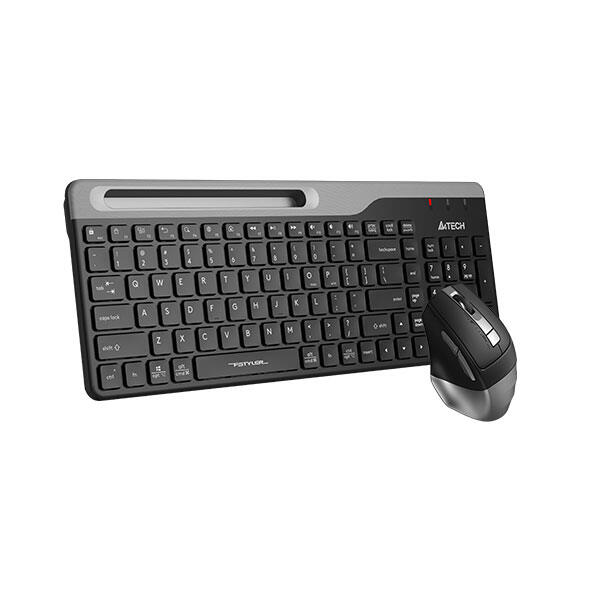 Picture of A4tech Fstyler FB2535C Multi-mode Wireless Keyboard & Mouse Combo - Bluetooth/2.4G - Ultra-Slim Keycap - Compact Size - Rechargeable Mouse - For Windows / Android / Mac / iOS - Smokey Gre (Bluetooth & Wireless with one years warranty) Combo Keyboard Mouse-Blue