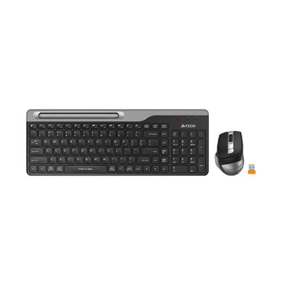 Picture of A4tech Fstyler FB2535C Multi-mode Wireless Keyboard & Mouse Combo - Bluetooth/2.4G - Ultra-Slim Keycap - Compact Size - Rechargeable Mouse - For Windows / Android / Mac / iOS - Smokey Gre (Bluetooth & Wireless with one years warranty) Combo Keyboard Mouse-Blue