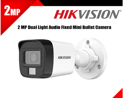 Picture of Hikvision DS-2CE16D0T-LPFS 2MP Dual Light color Audio Fixed Mini Bullet Camera